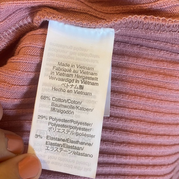 NWOT Madewell pink ribbed button front short sleeve scoop neck mini dress Medium - Picture 9 of 9